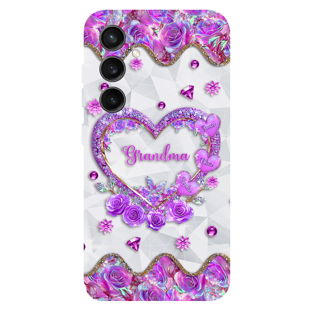 Les chéries de la maman de grand-mère - Coque de téléphone personnalisée avec impression intégrale « Grand-mère »