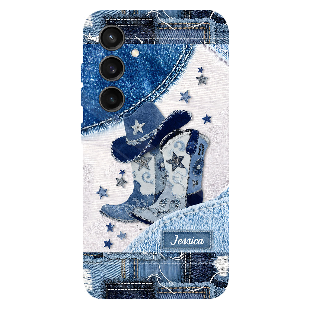 Bottes de cowgirl - Coque de téléphone personnalisée avec motif cowgirl