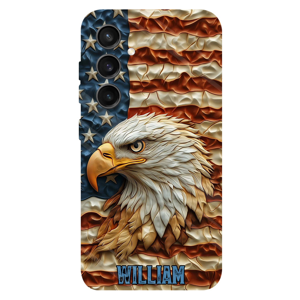 Strong Eagle - Coque de téléphone personnalisée avec aigle à tête blanche et impression intégrale