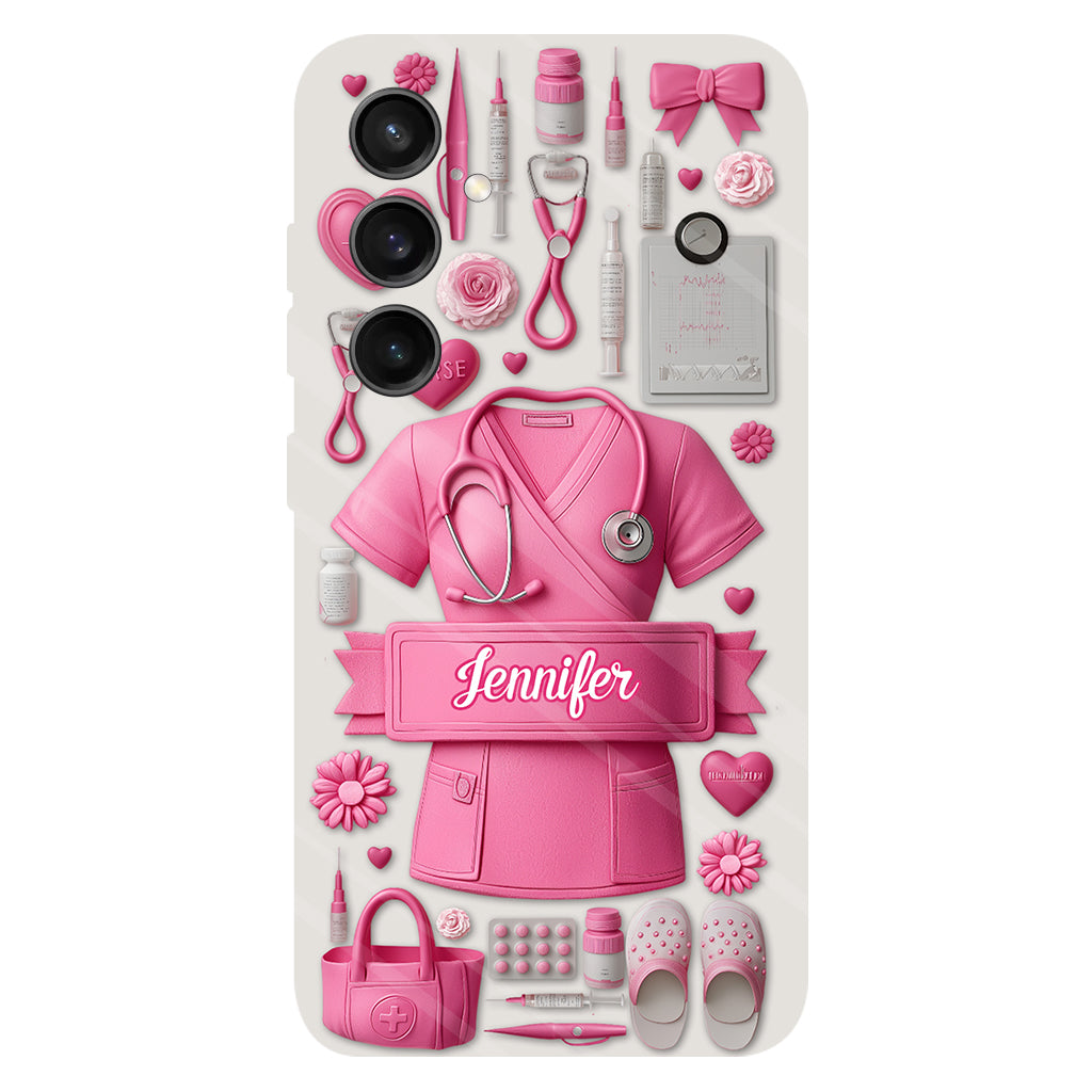 Le métier d'infirmière est un travail de cœur - Coque de téléphone personnalisée avec impression intégrale pour infirmière