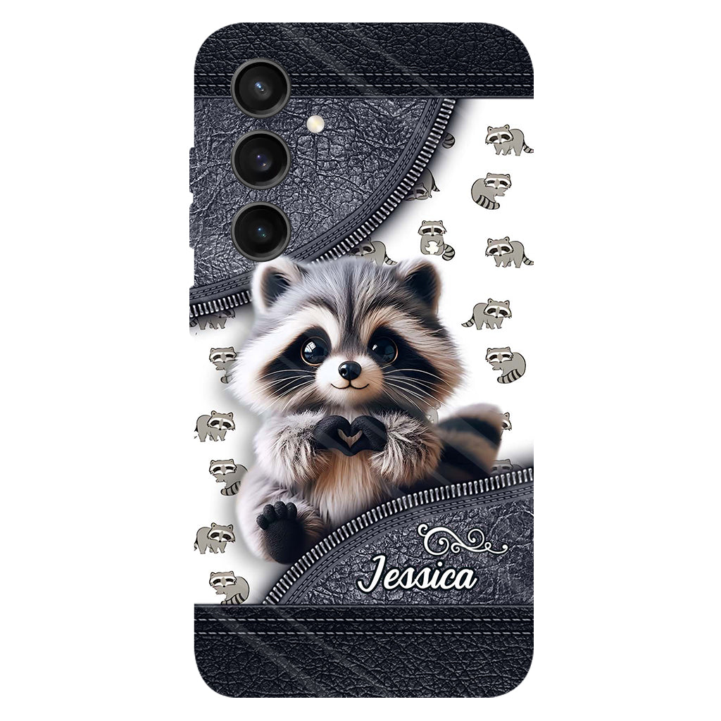 Adorable raton laveur - Coque de téléphone personnalisée avec motif raton laveur intégral