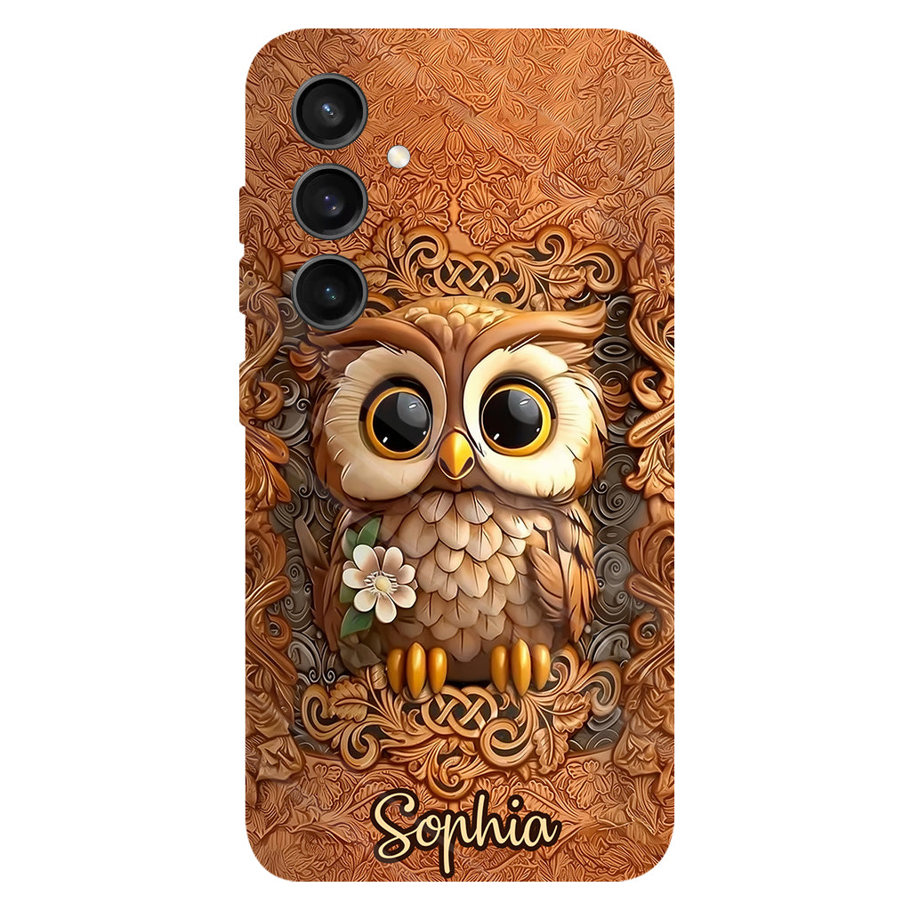 Magnifique hibou - Coque de téléphone personnalisée avec motif hibou intégral