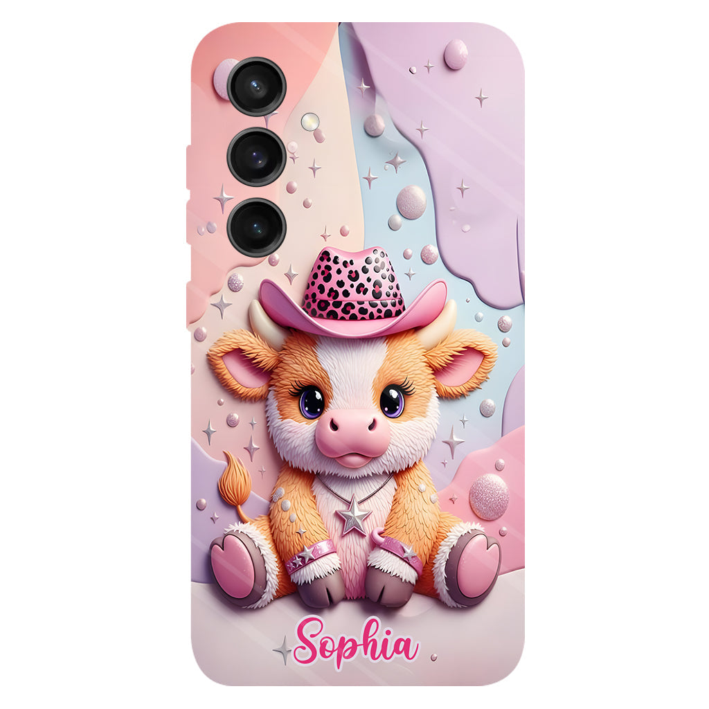 Adorable vache des Highlands - Coque de téléphone personnalisée avec imprimé intégral vache des Highlands