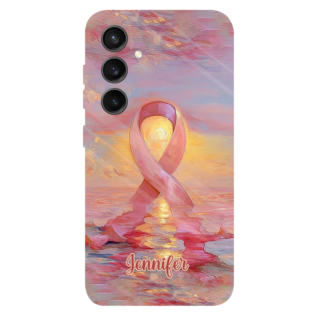 Guerrières fortes - Coque de téléphone personnalisée avec impression intégrale pour la sensibilisation au cancer du sein