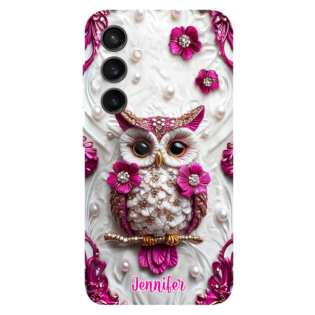 Magnifique hibou - Coque de téléphone personnalisée avec motif hibou intégral