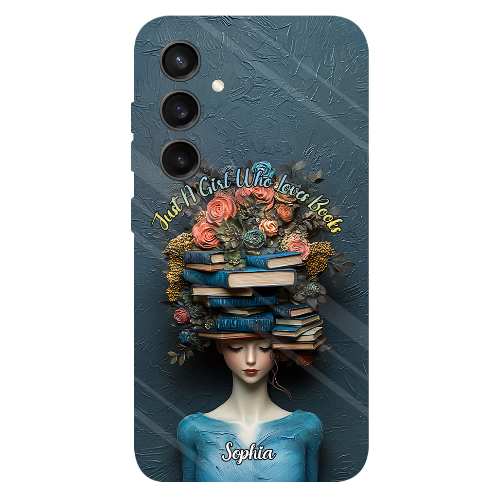 Une fille qui aime les livres - Coque de téléphone personnalisée avec impression intégrale d'un livre