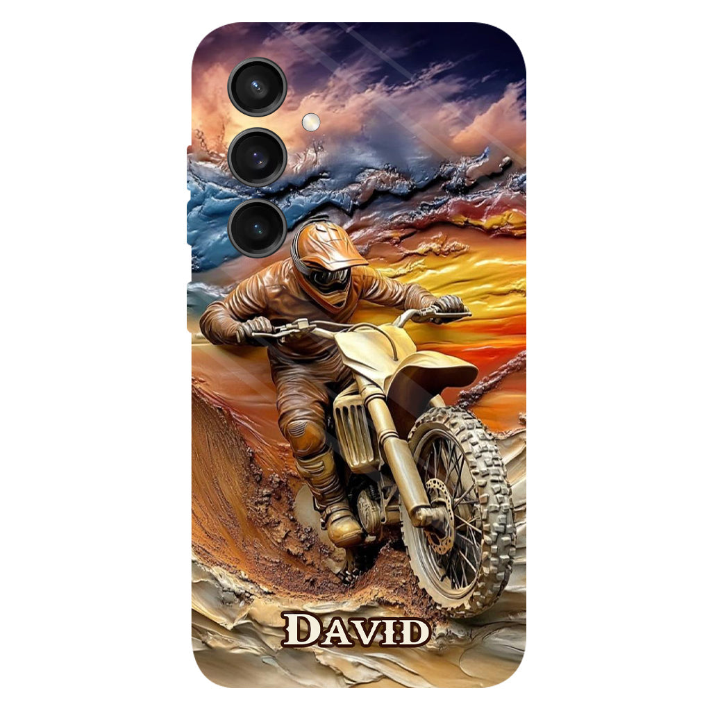 Born To Ride - Personalized Dirt Bike Full Print Phone Case