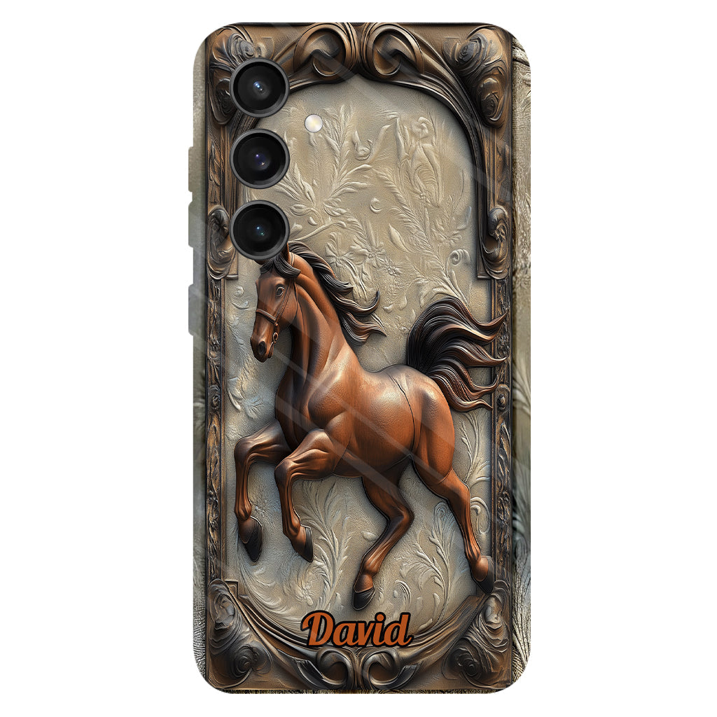 Coque de téléphone personnalisée Love Horse avec motif cheval intégral
