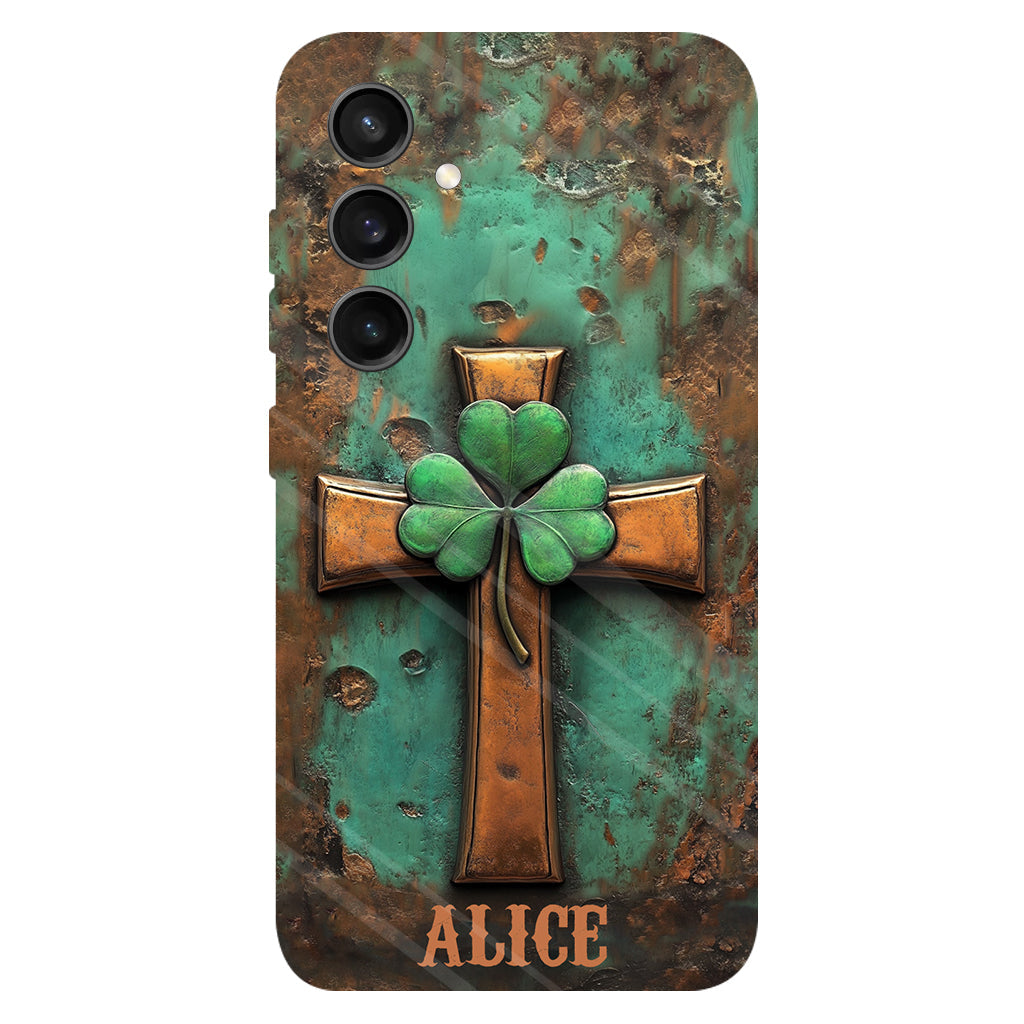 Vintage Irish Cross - Personalized Saint Patrick's Day Full Print Phone Case