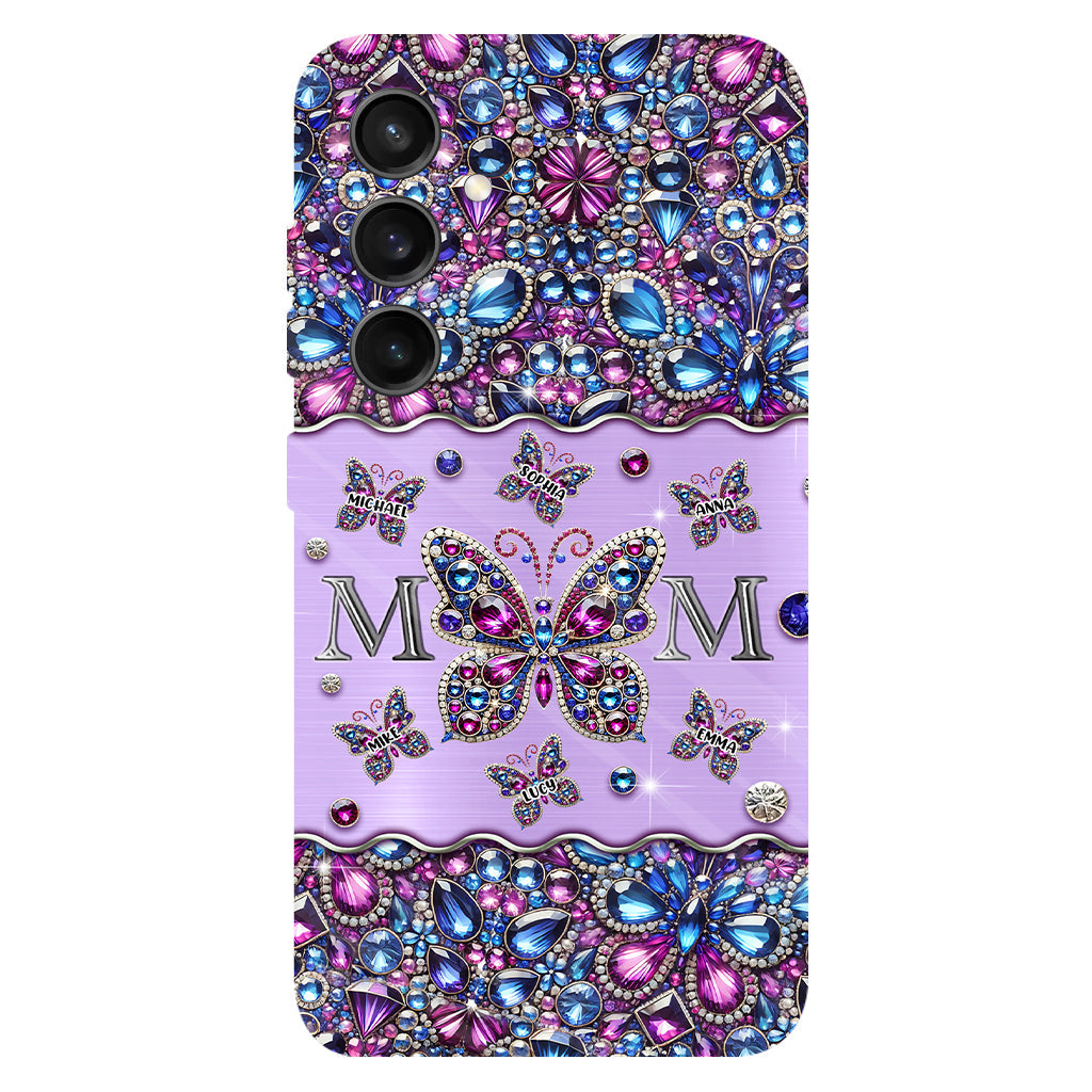 Mom And Children Butterflies - Personalized Mother Full Print Phone Case