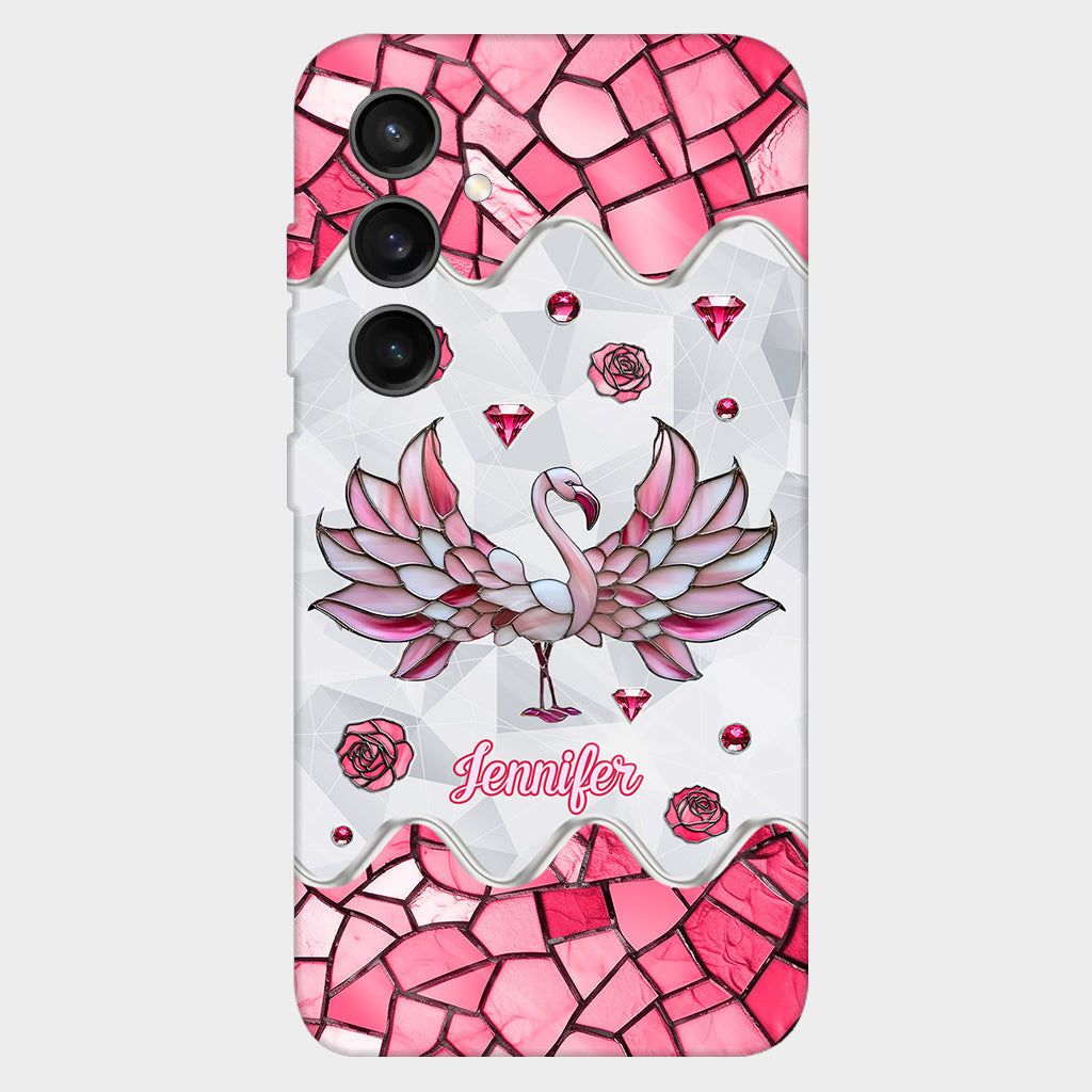 Magnifique flamant rose - Coque de téléphone personnalisée avec imprimé flamant rose intégral