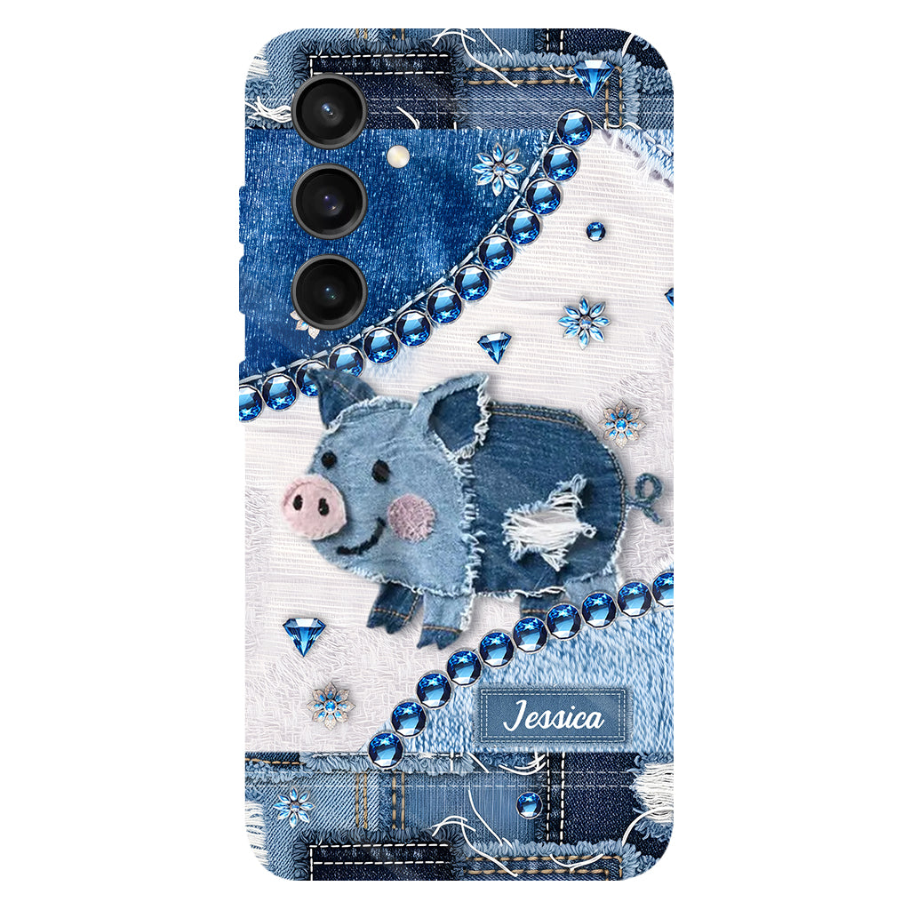 Coque de téléphone personnalisée pour amoureux des cochons - Cochon mignon - Impression intégrale