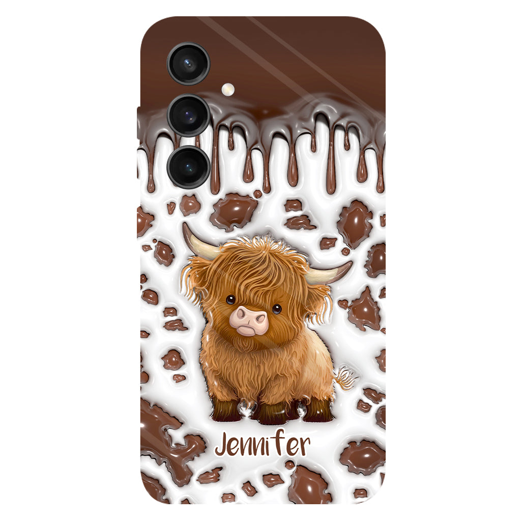 Juste une fille qui aime les vaches des Highlands - Coque de téléphone personnalisée avec impression intégrale