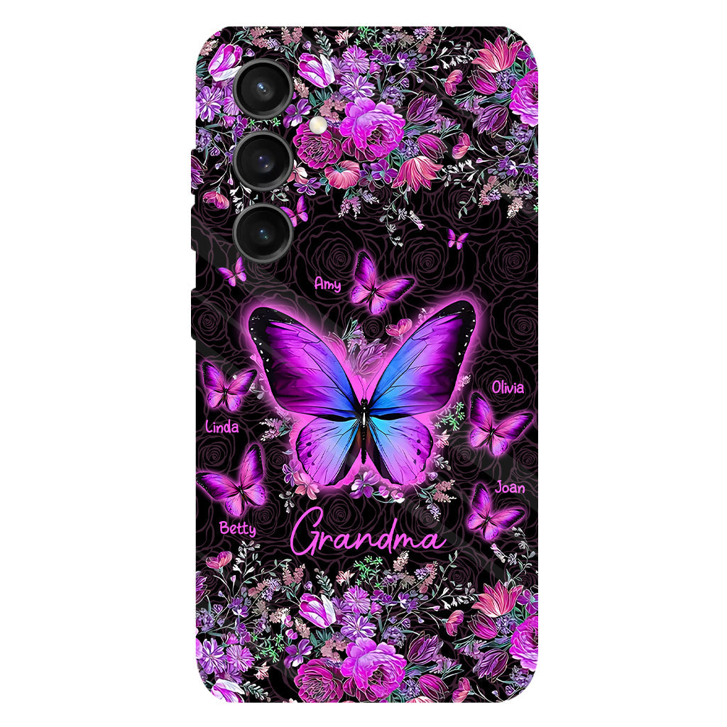 Coque de téléphone personnalisée « Papillons de grand-mère » avec impression intégrale