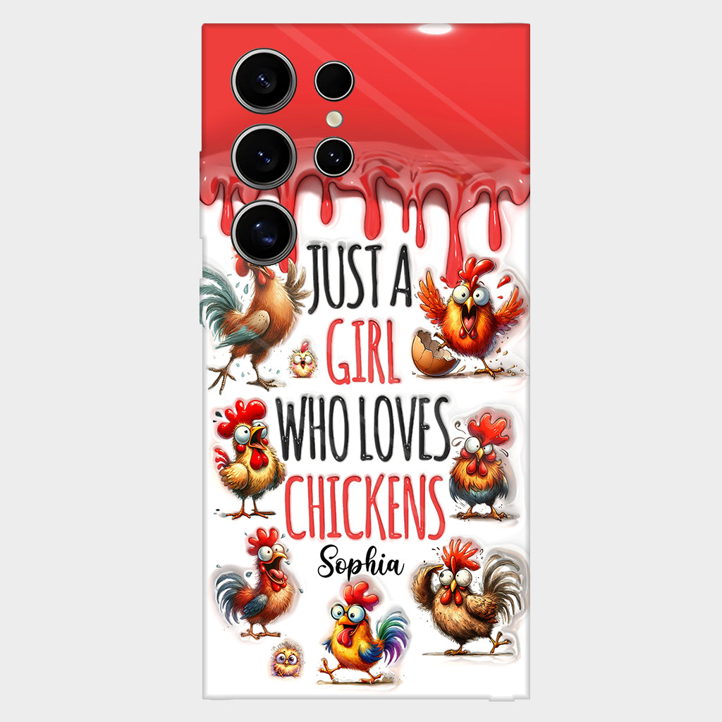 Just A Girl Who Loves Chicken - Personalized Chicken Full Print Phone Case