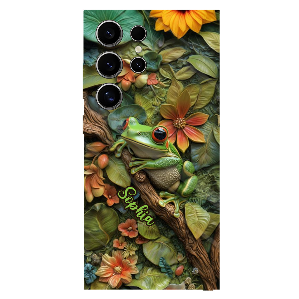Adorable Grenouille - Coque de téléphone personnalisée avec imprimé grenouille