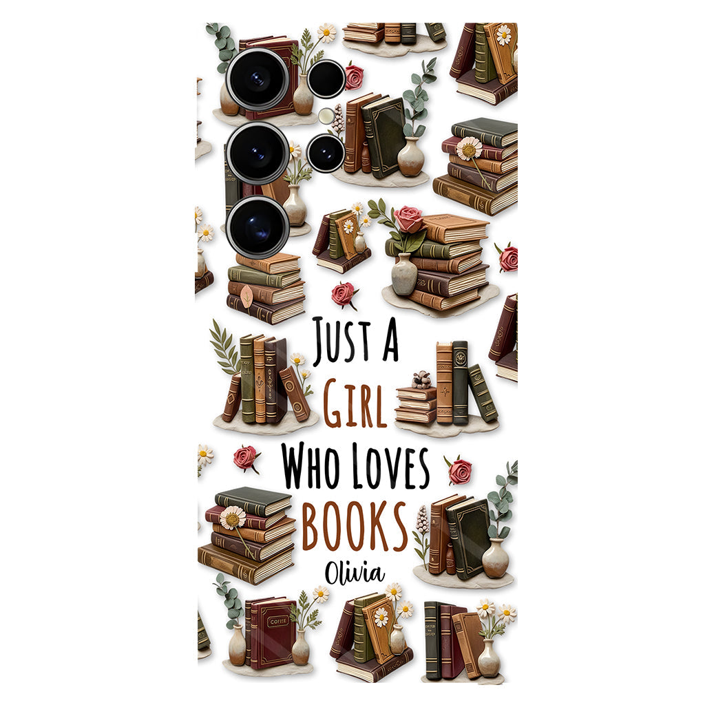 Just A Girl Who Loves Books - Personalized Book Full Print Phone Case