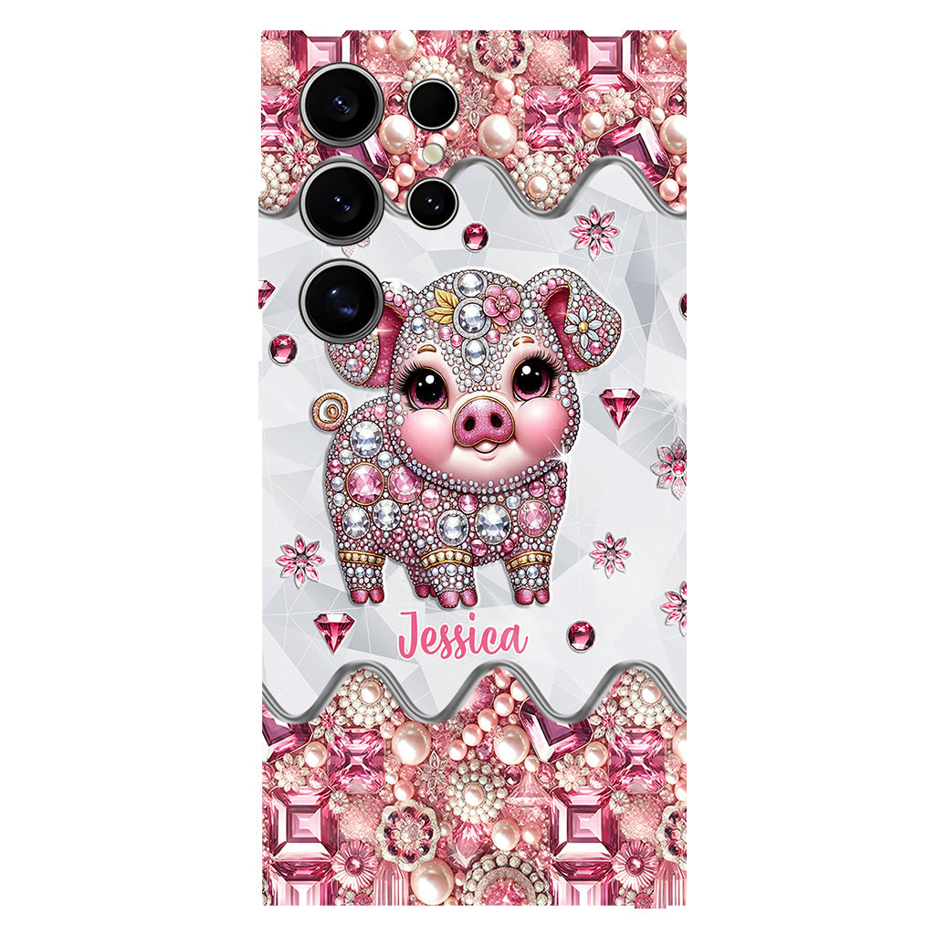 Coque de téléphone personnalisée pour amoureux des cochons - Mignon Cochon - Impression intégrale