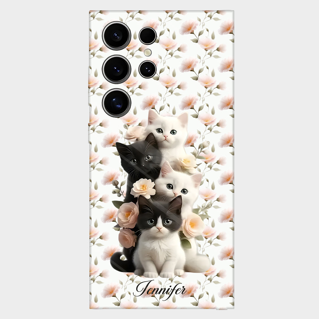 Adorables chatons - Coque de téléphone personnalisée avec motif chat intégral