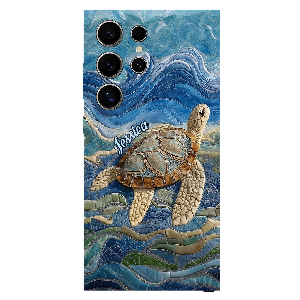 Coque de téléphone personnalisée avec motif tortue pour les amoureux des tortues