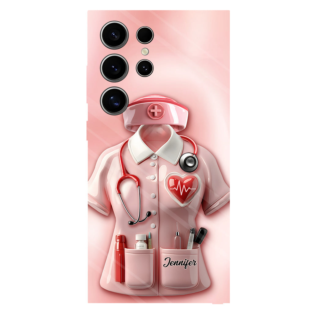 Les infirmières sont au cœur des soins de santé - Coque de téléphone personnalisée avec le texte intégral « Infirmière »