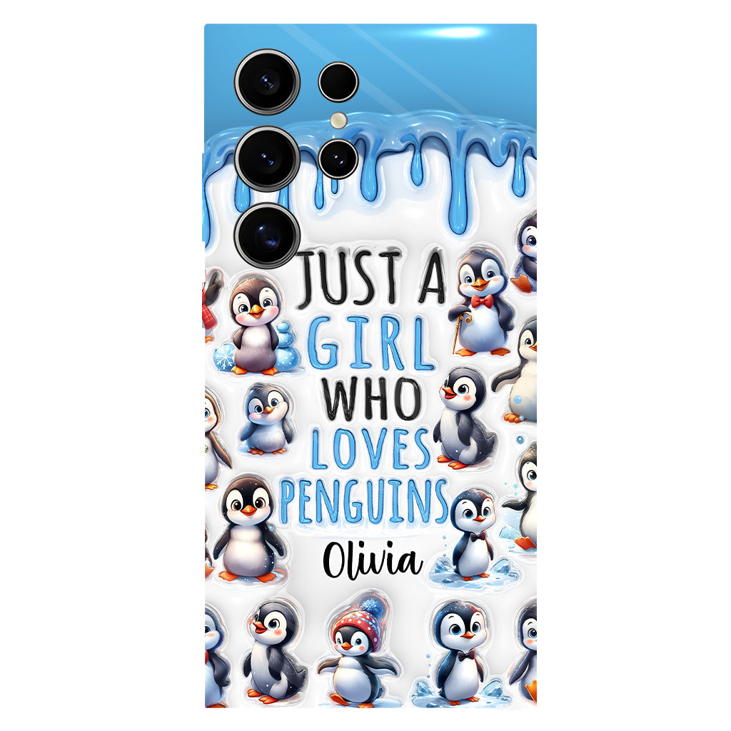 Just A Girl Who Loves Penguins - Personalized Penguin Lover Full Print Phone Case