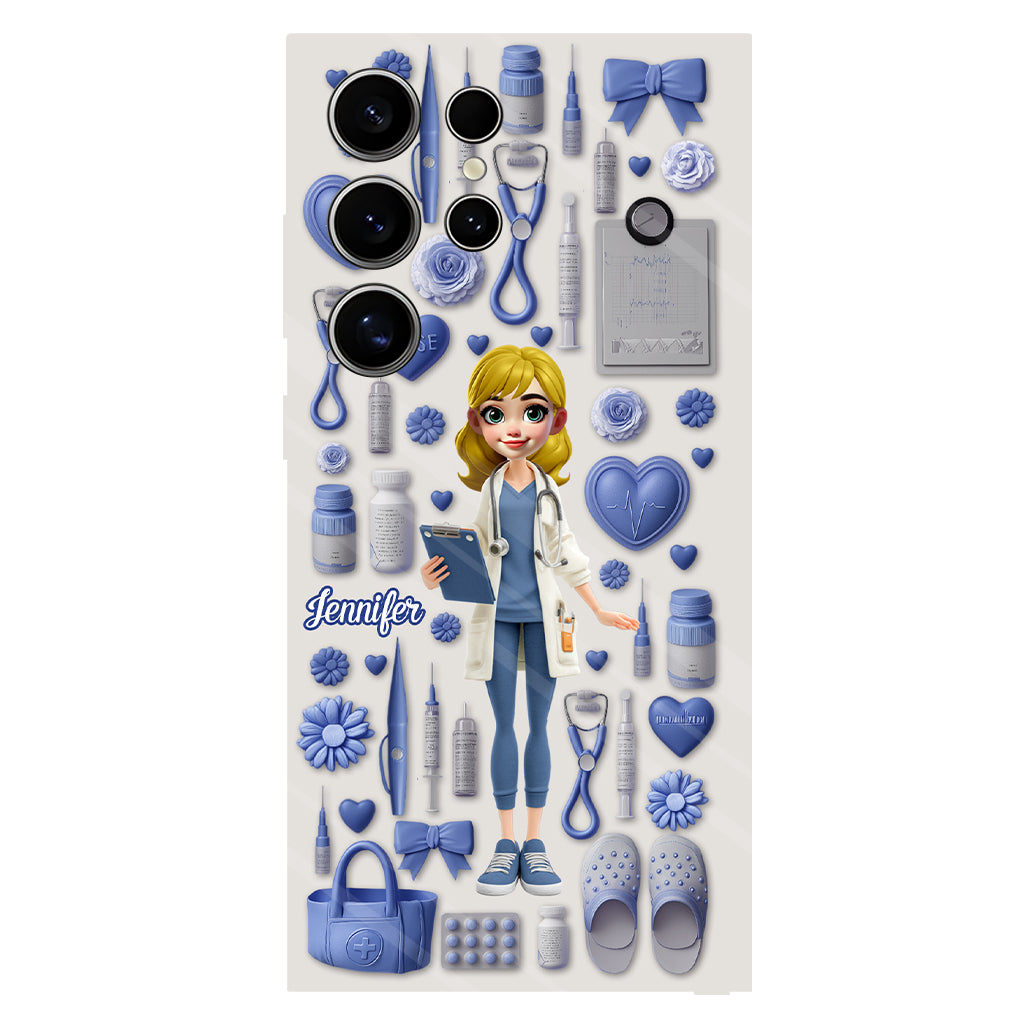 Le métier d'infirmière est un travail de cœur - Coque de téléphone personnalisée avec impression intégrale pour infirmière