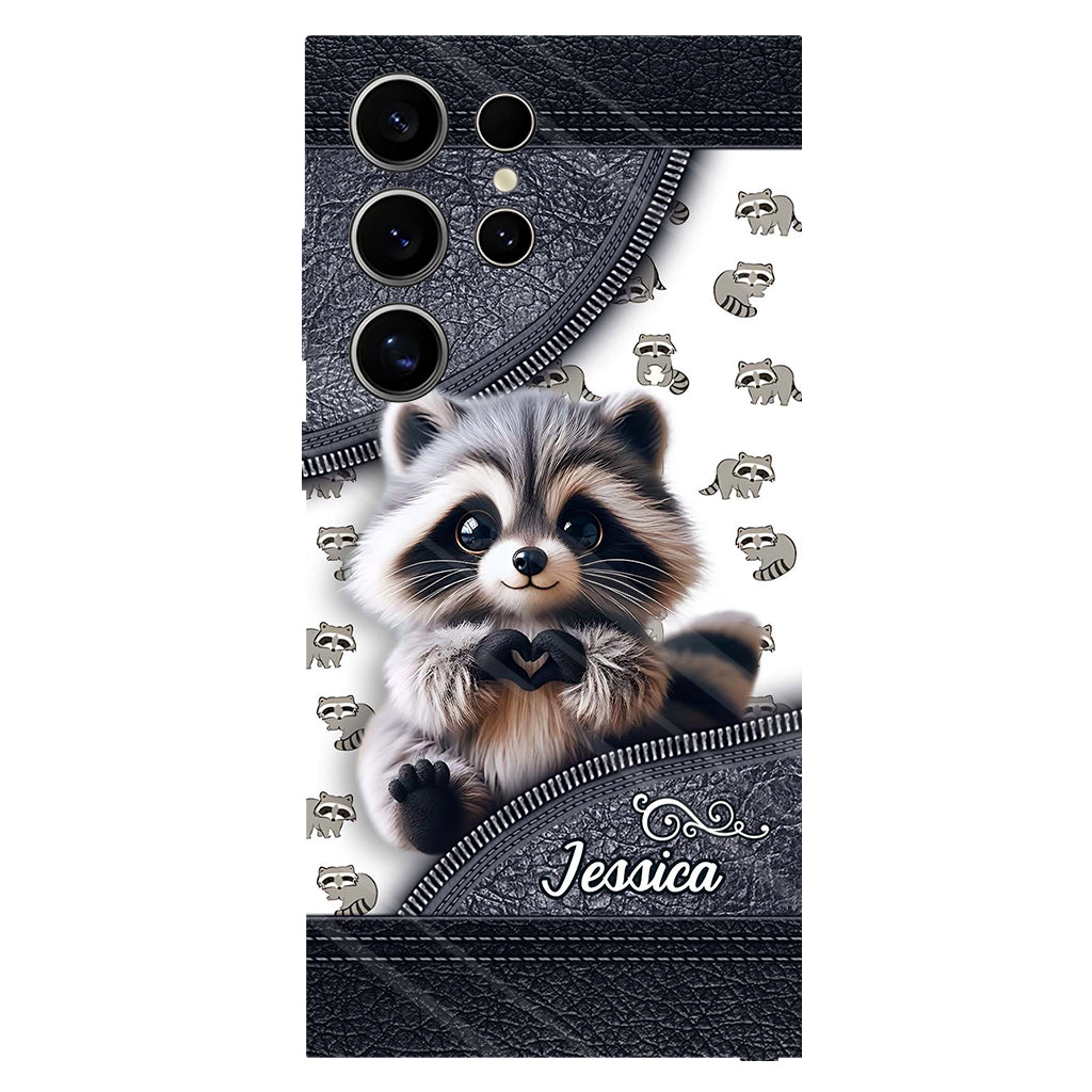 Adorable raton laveur - Coque de téléphone personnalisée avec motif raton laveur intégral