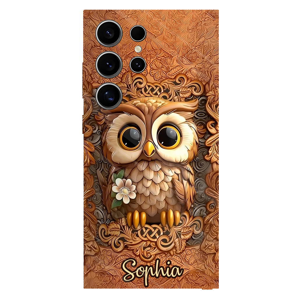 Magnifique hibou - Coque de téléphone personnalisée avec motif hibou intégral