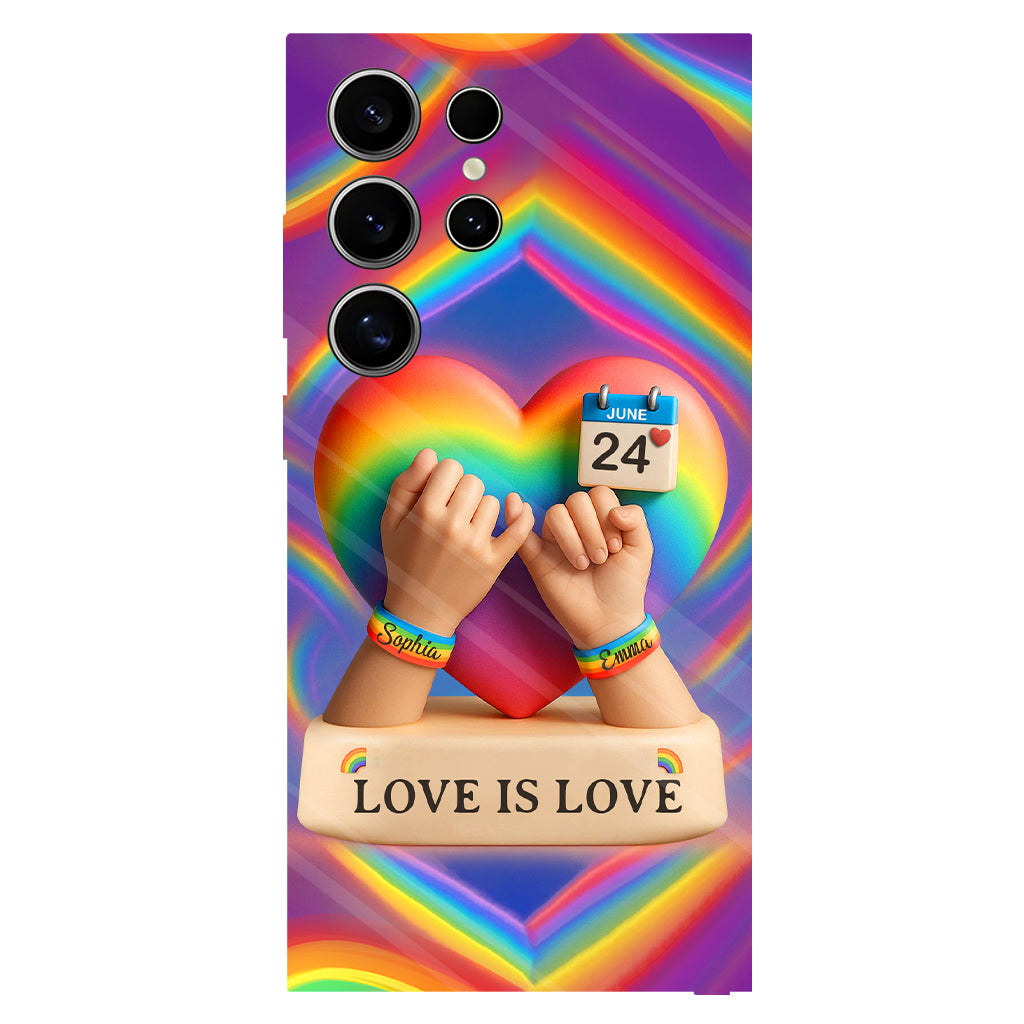 Love Is Love - Personalized LGBT Support Full Print Phone Case