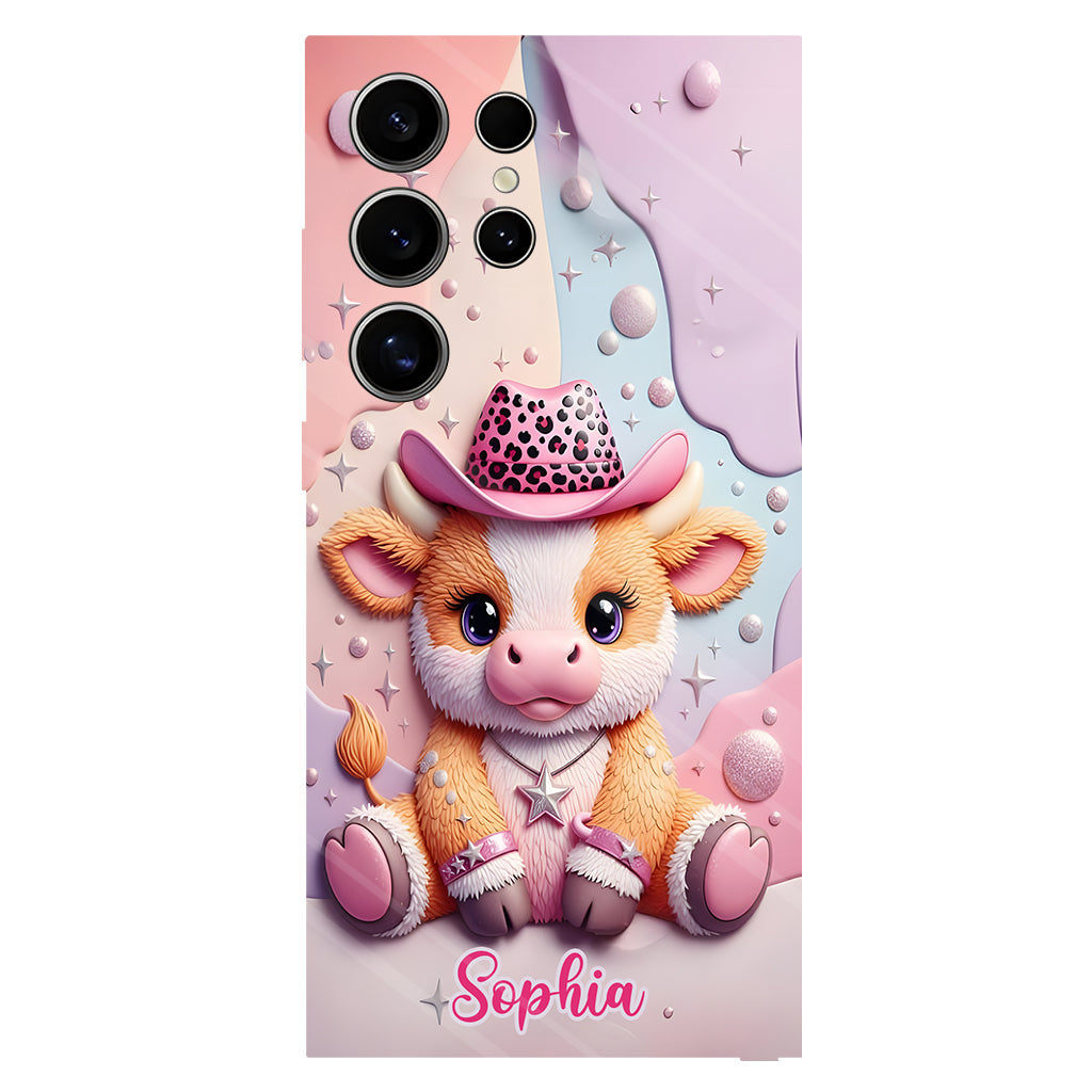 Adorable vache des Highlands - Coque de téléphone personnalisée avec imprimé intégral vache des Highlands