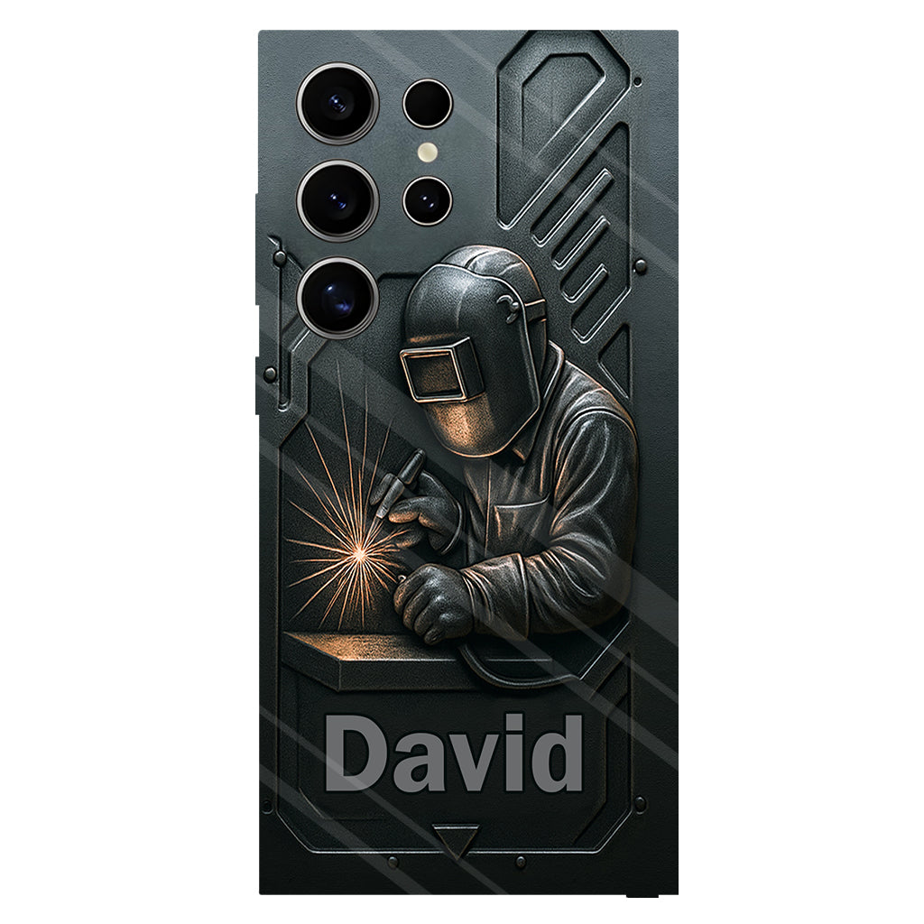 Coque de téléphone personnalisée avec motif de soudeur - Hommes soudeurs stylés