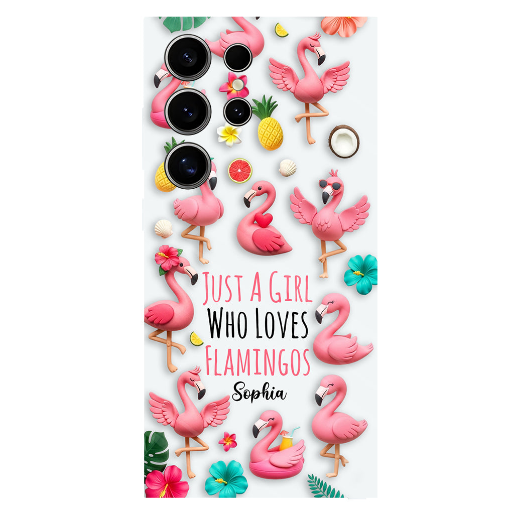 Coque de téléphone personnalisée « Flamants roses » avec motif intégral flamants roses