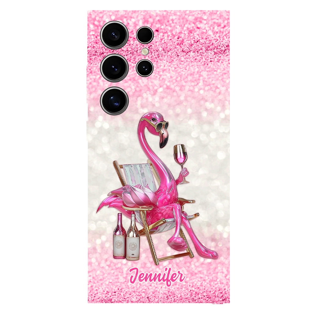Be a Flamingo In a Flock of Pigeons - Personalized Flamingo Full Print Phone Case