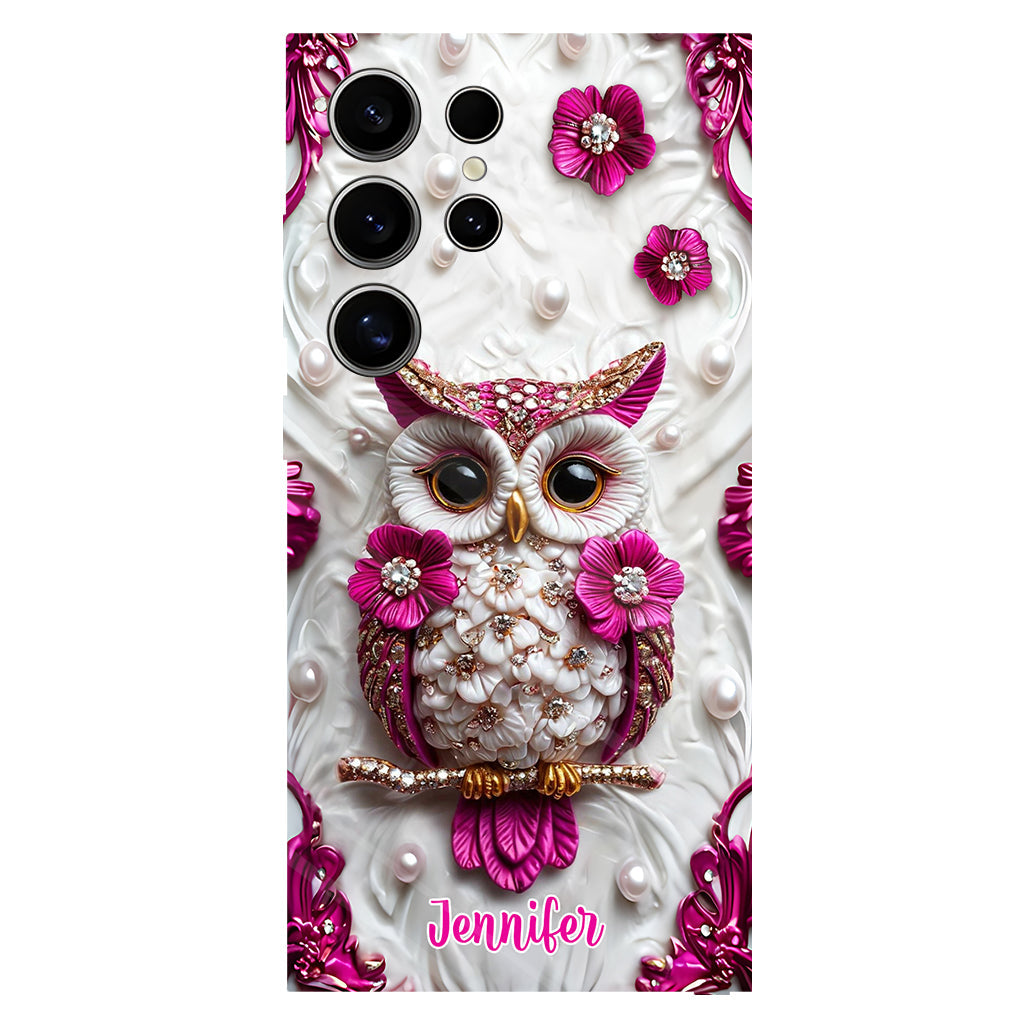 Magnifique hibou - Coque de téléphone personnalisée avec motif hibou intégral