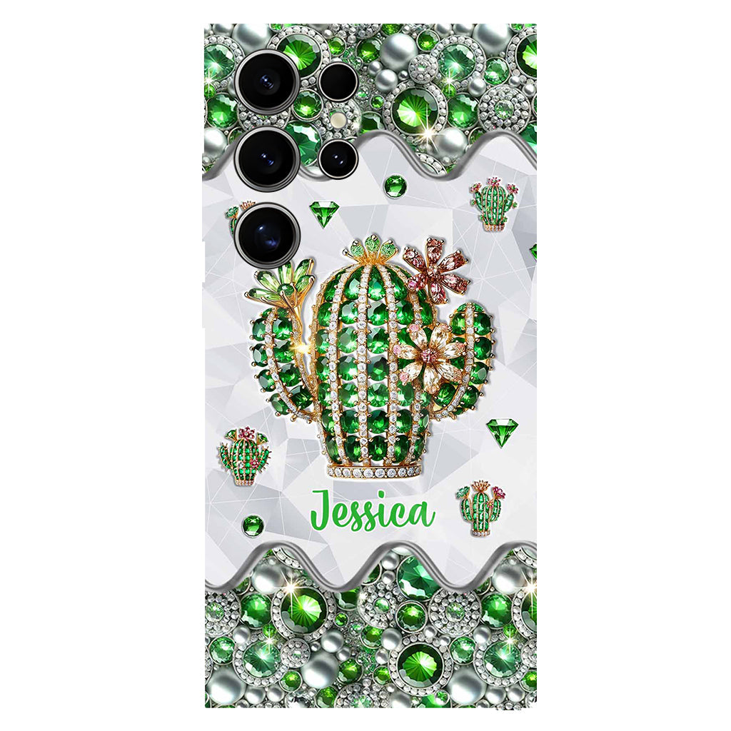 Coque de téléphone personnalisée « Love Cactus » avec motif cactus intégral