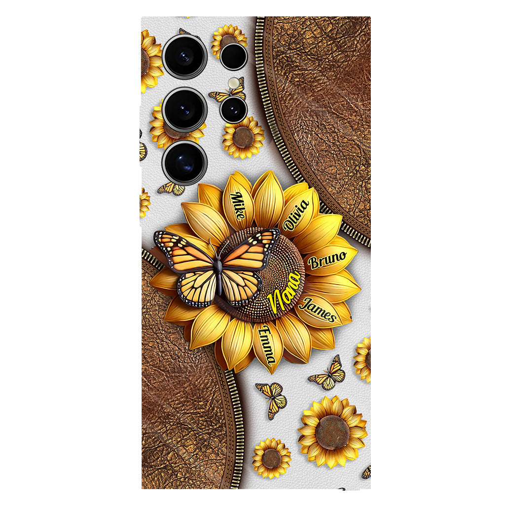 Sunflower Gift For Grandma Mom - Personalized Grandma Full Print Phone Case