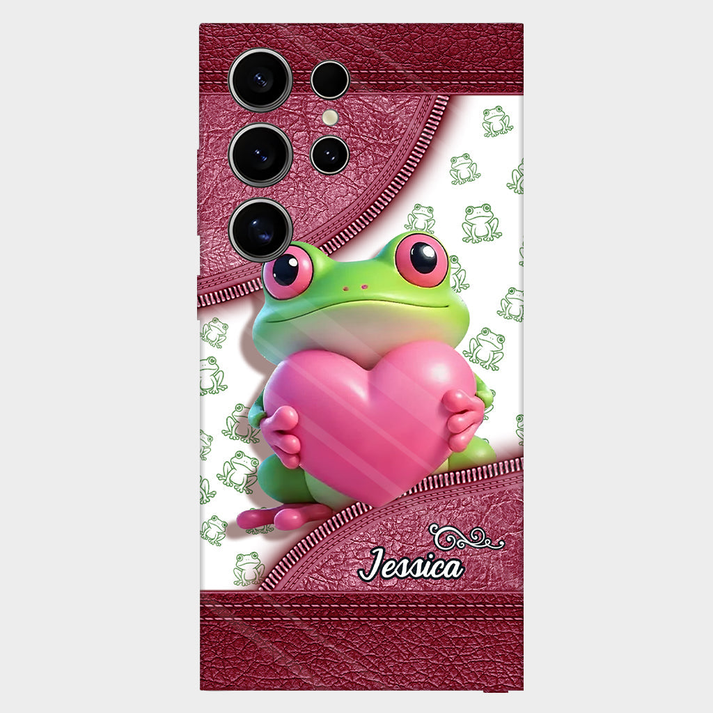 Coque de téléphone personnalisée Love Frog avec motif grenouille