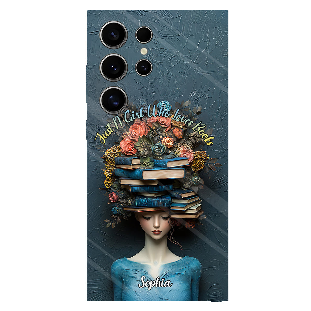 Une fille qui aime les livres - Coque de téléphone personnalisée avec impression intégrale d'un livre