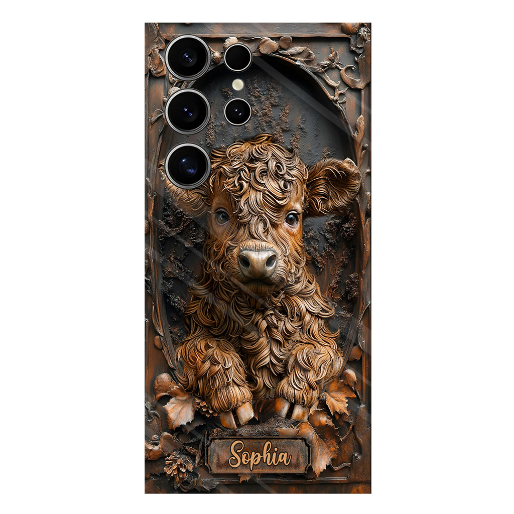 Coque de téléphone personnalisée avec imprimé intégral « Bébé vache »