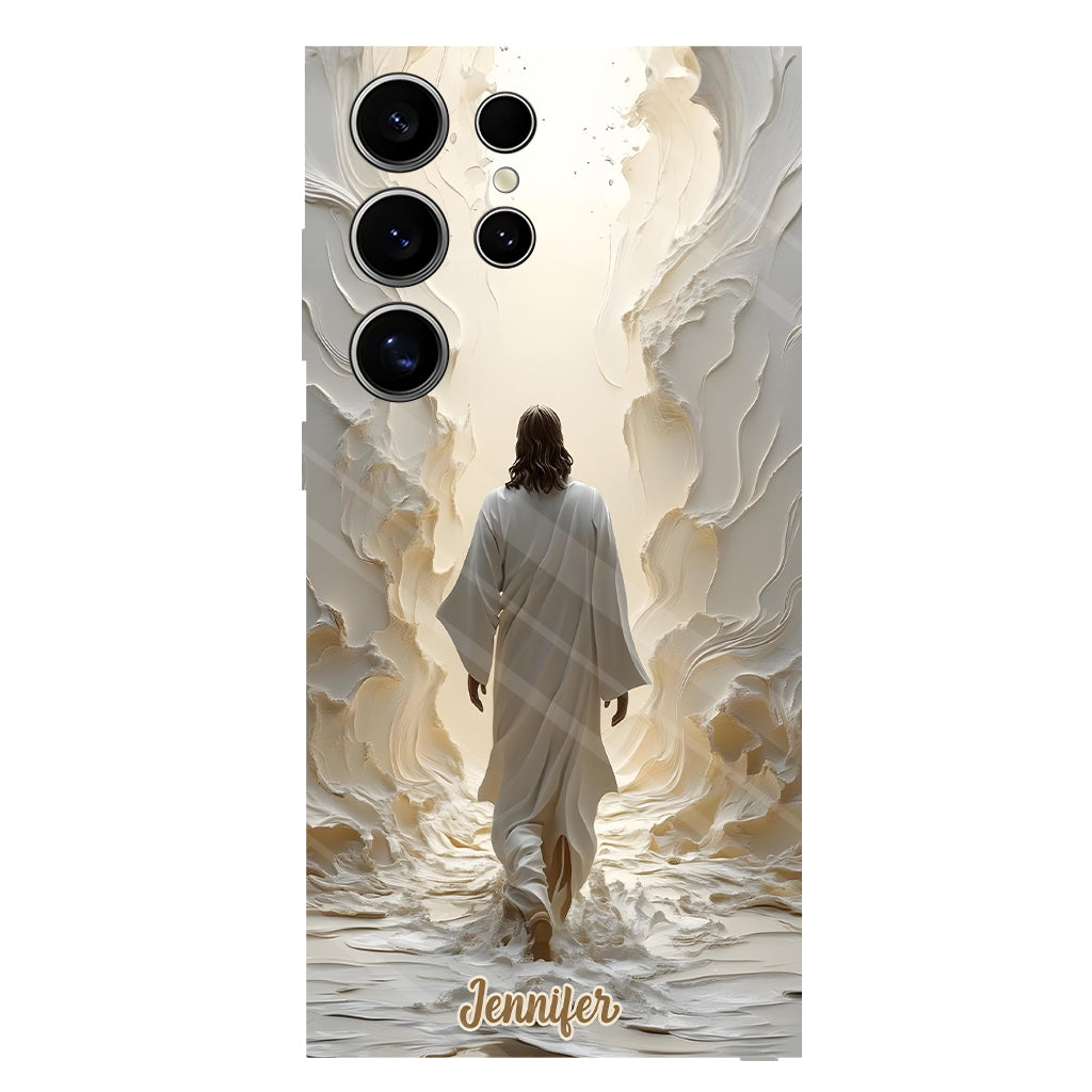 Marchez avec Dieu - Coque de téléphone personnalisée avec impression chrétienne intégrale
