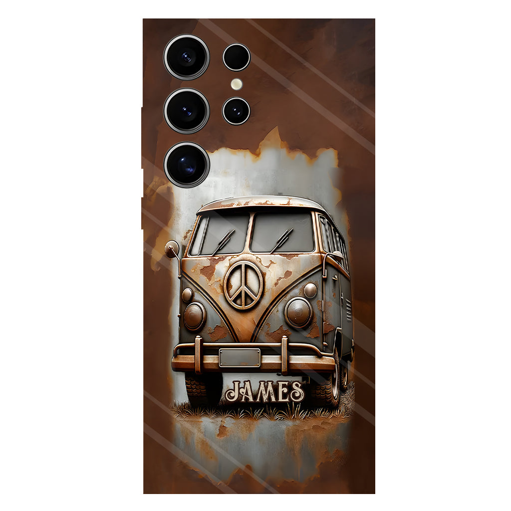 Camper Van Peace Symbol Vintage Soul - Personalized Hippie Full Print Phone Case