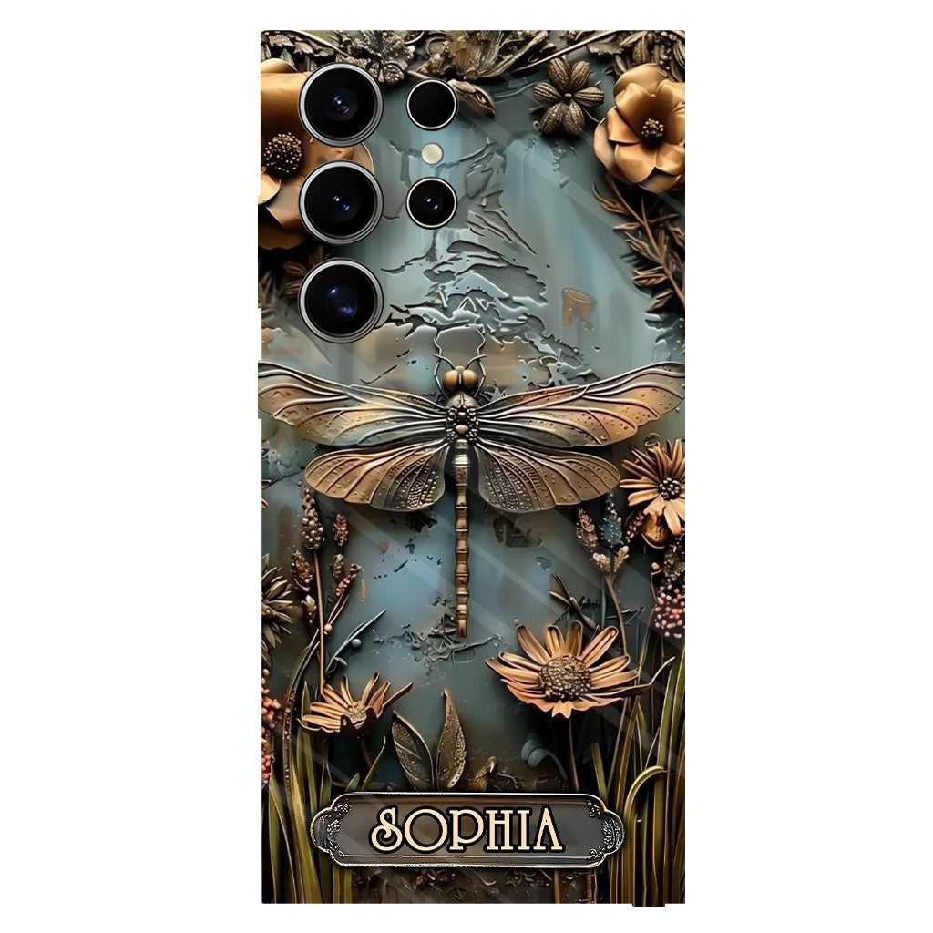 Magnifique libellule, papillon, colibri - Coque de téléphone personnalisée avec impression intégrale sur le thème du jardinage