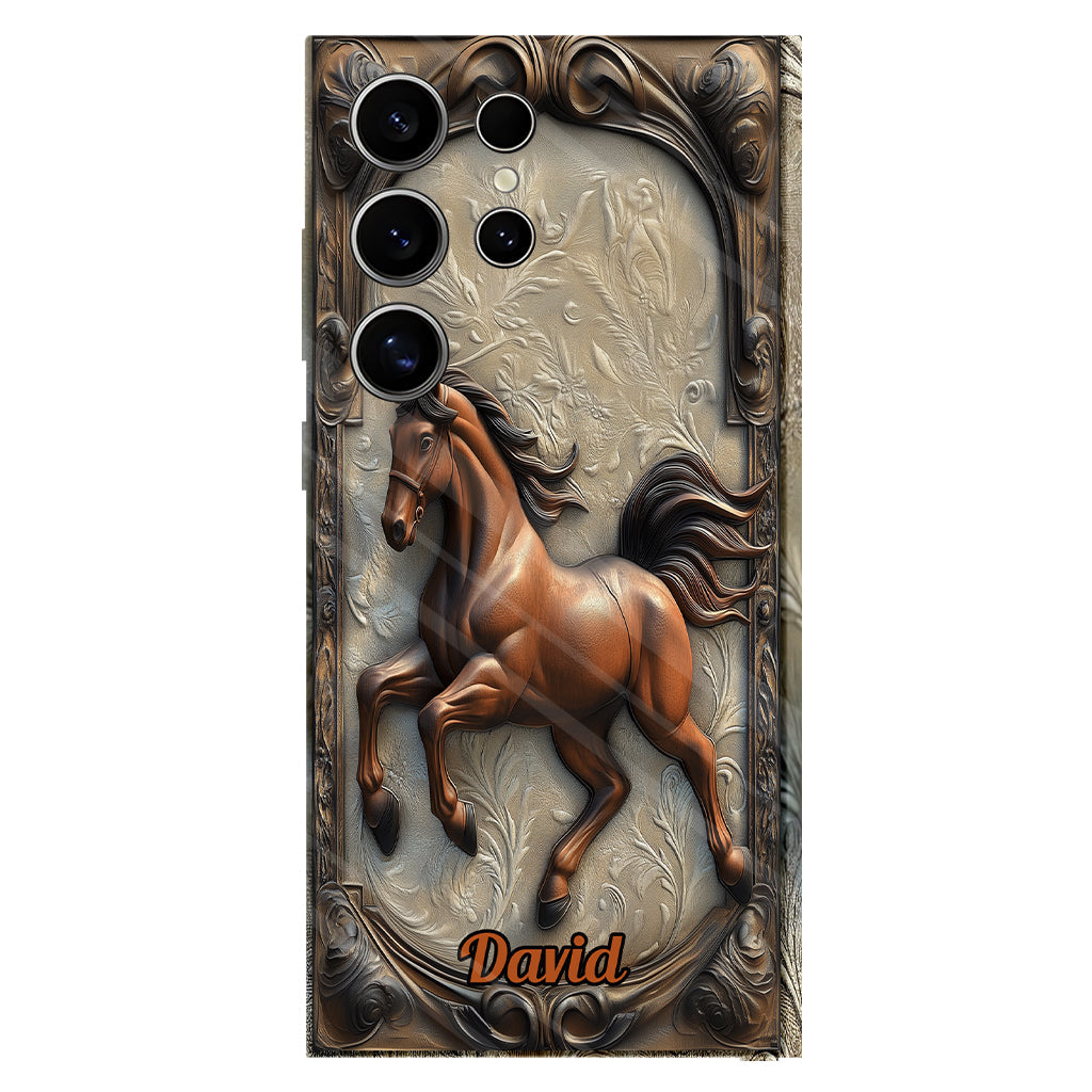 Coque de téléphone personnalisée Love Horse avec motif cheval intégral