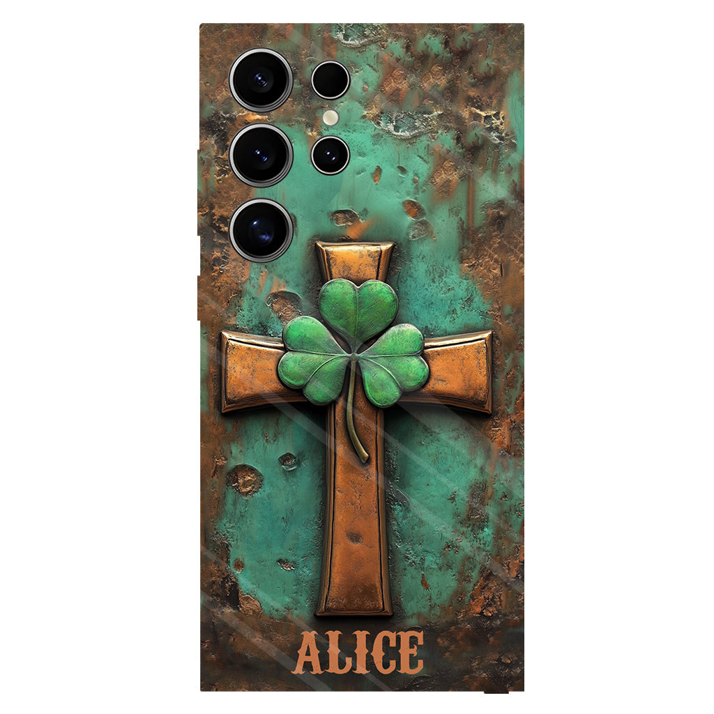 Vintage Irish Cross - Personalized Saint Patrick's Day Full Print Phone Case