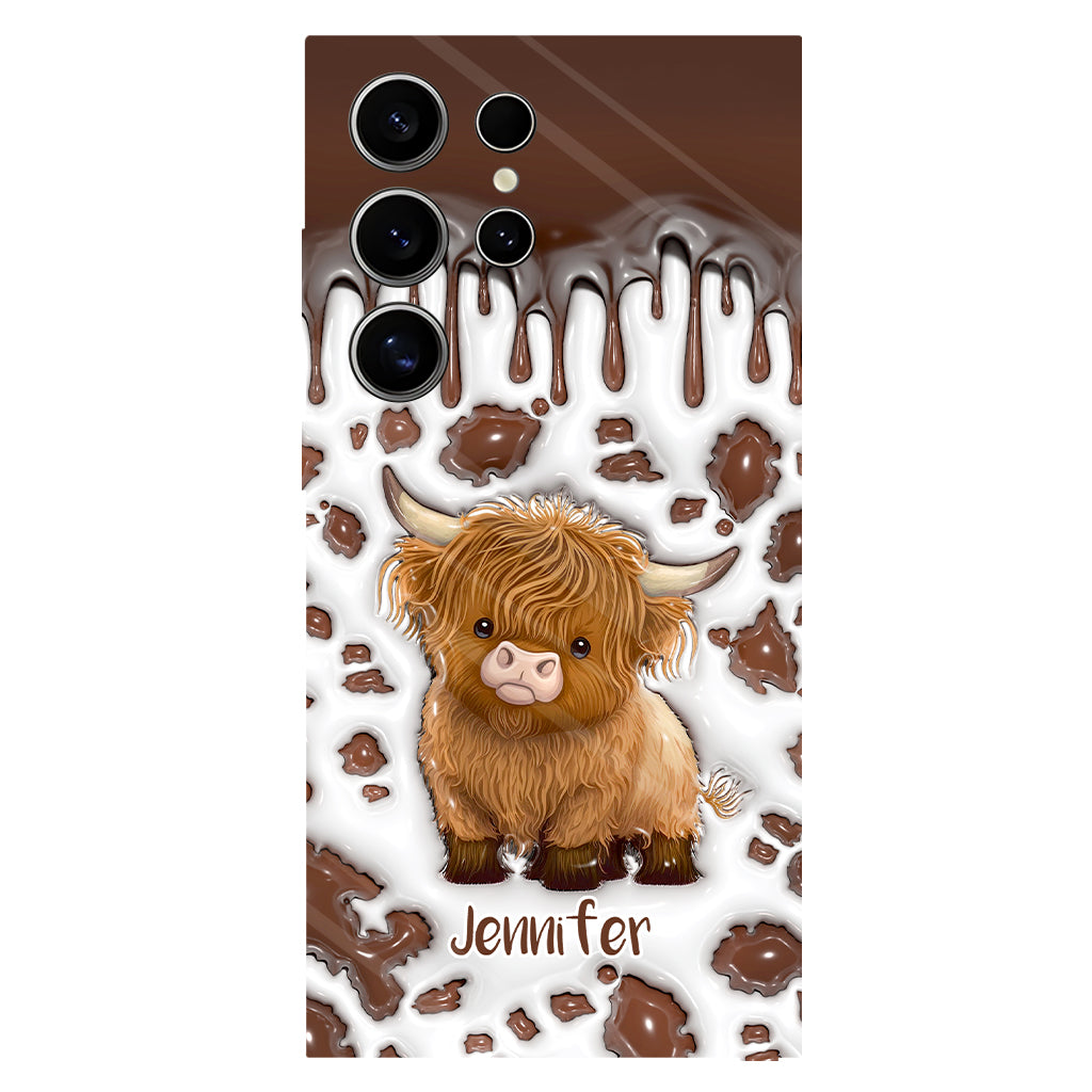 Juste une fille qui aime les vaches des Highlands - Coque de téléphone personnalisée avec impression intégrale