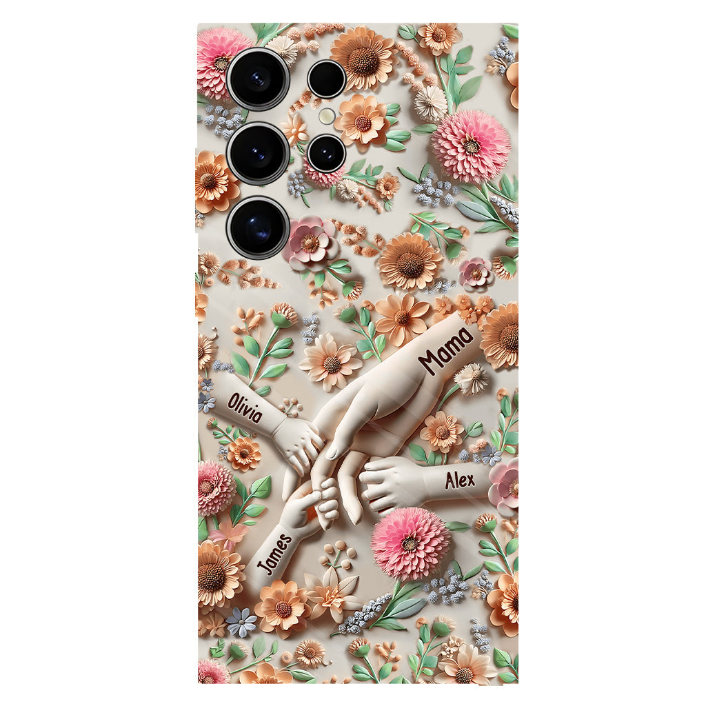 Tiens-nous la main - Coque de téléphone personnalisée avec impression intégrale pour maman