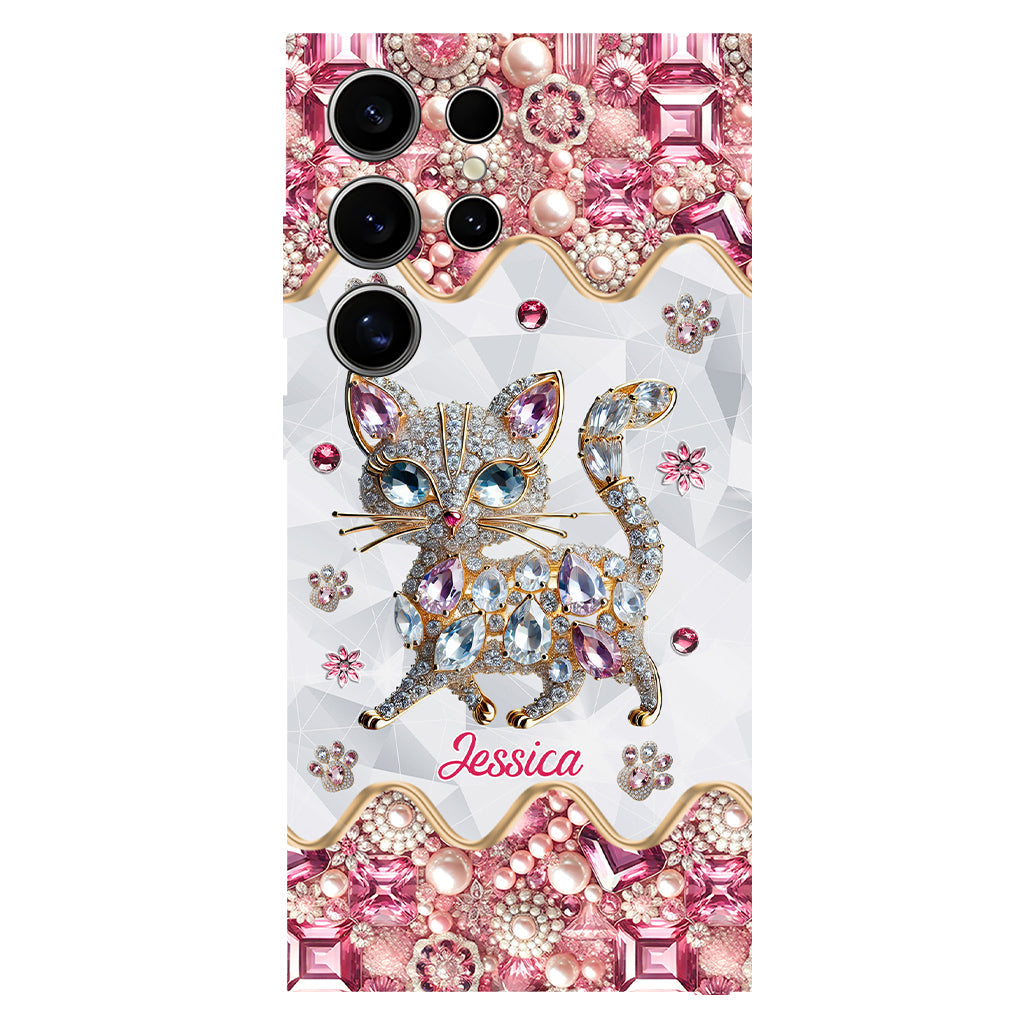 Juste une fille qui aime les chats - Coque de téléphone personnalisée avec impression intégrale de chat