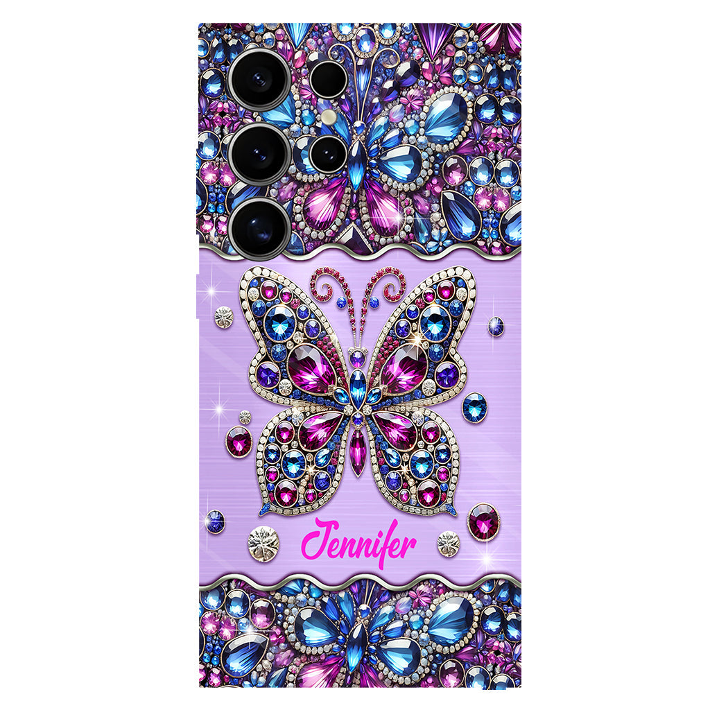 Sparkle Butterfly - Personalized Butterfly Full Print Phone Case