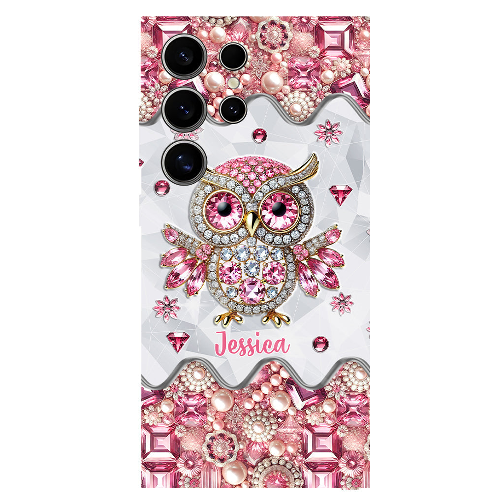 Juste une fille qui aime les hiboux - Coque de téléphone personnalisée avec motif hibou